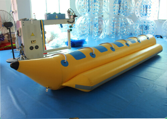 China Commercial Grade Inflatable Banana Boat , Inflatable Lake Toys For Sports supplier