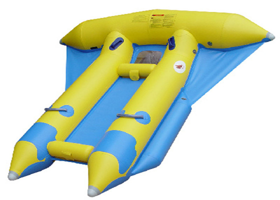 China Amazing 0.9mm PVC Inflatable Flying Fish Water Banana Boat With 2 Seaters supplier