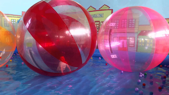 China Big Pink Water Pool Inflatable Water Walking Ball For Adults / Water Rolling Ball supplier