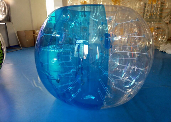 China Outdoor Sports Games Inflatable Bubble Soccer , Inflatable Bumper Ball Half Blue supplier