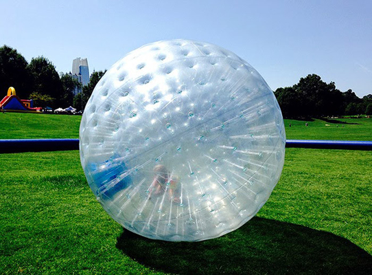 China Transparent 1.0mm TPU  Inflatable Zorb Ball Inflatable Human Hamster Ball 3.0m x 2.0m Dia supplier