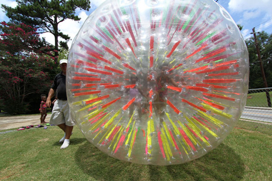 China Customized Red Inflatable Zorb Ball , Inflatable Pool Zorb Hamster Ball supplier