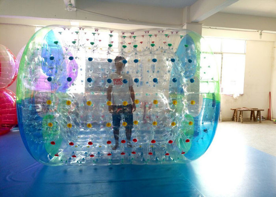 China Giant 0.8mm PVC Inflatable Water Roller For Kids / Adults Water Walking Ball Roller supplier