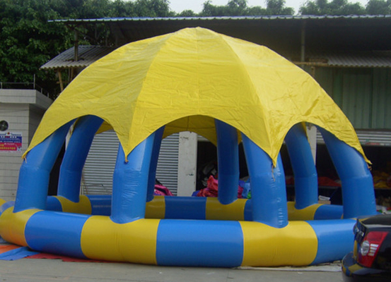 China Portable 8m Dia Inflatable Water Pool With Cover Above Ground Blow Up Pools supplier