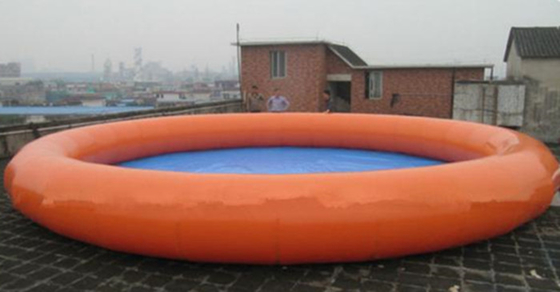 China Custom Fireproof Round Inflatable Family Swimming Pool / Small Blow Up Pool supplier