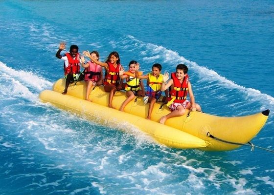 China Fun Inflatable Pool Toys Singal Row Banana Boat Fly Fish For Surfing Games supplier