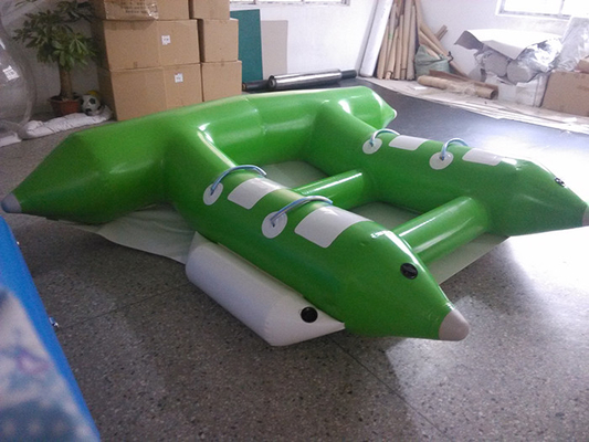 China Water Game Banana Boat Inflatable Rafts White/ Black Logo Printing supplier