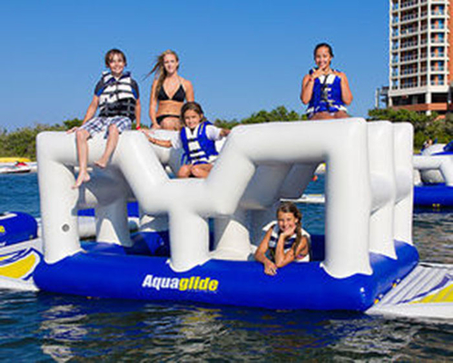 China Giant commercial inflatable water park floating island Inflatable aqua park supplier
