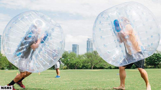 China Adults PVC / TPU Inflatable Human Bubble Ball Durability Transparent Color supplier