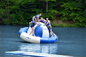 Giant Durable PVC Inflatable Water Park Disco Boat Inflatable Saturn supplier