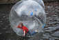 0.8 Mm PVC Inflatable Water Walking Balls / Half Colored Water Toys For Adults supplier