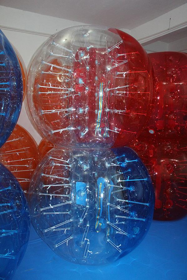 Blue bubble football equipment inflatable human soccer ball