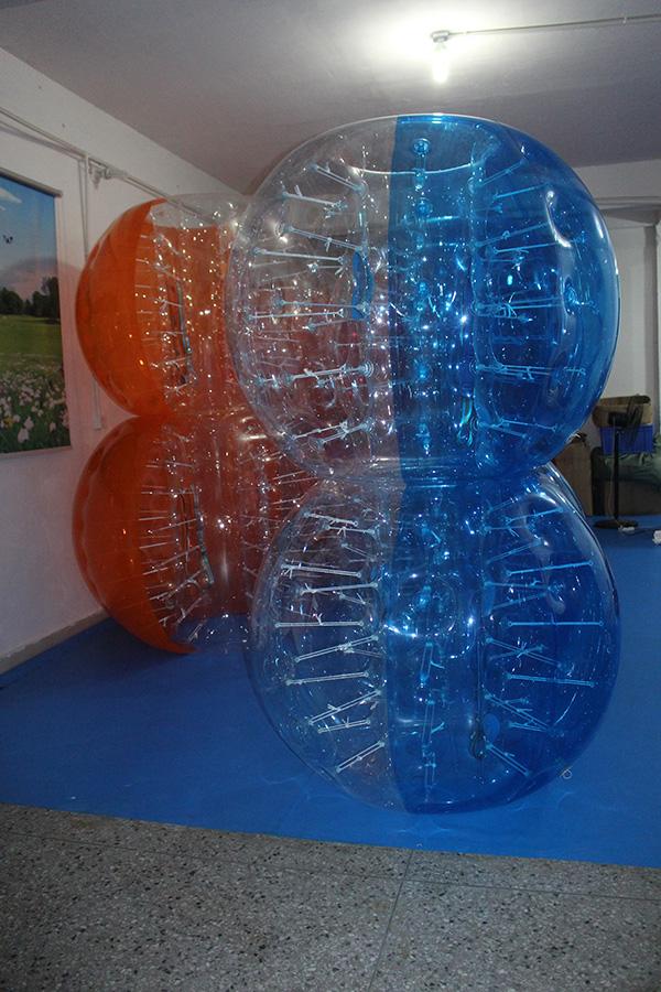 Blue bubble football equipment inflatable human soccer ball
