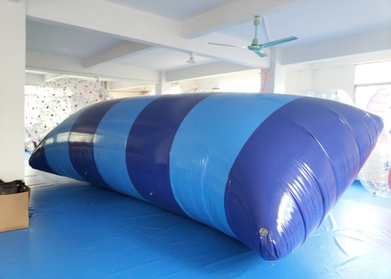 China Blue Heat sealing 7m * 3m Digital Printed Inflatable Water Blob For Aqua Park supplier