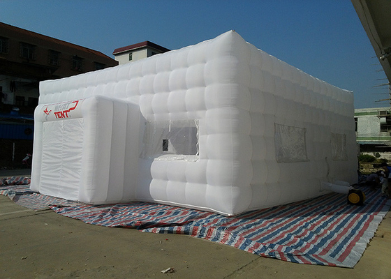 China Waterproof White Inflatable Camping Tent 10mLX10mWX4.2mH Inflatable Event Tent supplier