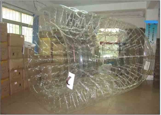 China Transparent 1.5m Entrance Dia Inflatable Water Roller Ball For Adults supplier