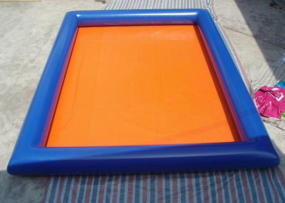 China Outdoor Blue Inflatable Swimming Pool 6m x 4m Rectangle Blow Up Pool supplier