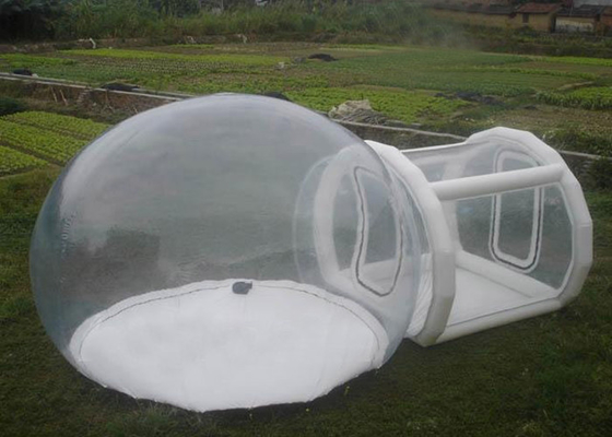 China Inflatable Transparent Bubble Tent With Tunnel  0.6mm PVC Clear Bubble Tent supplier