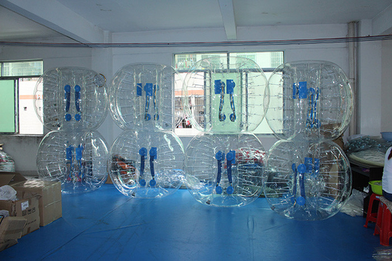 China Transparent inflatable bubble soccer bubble football suits for soccer club supplier
