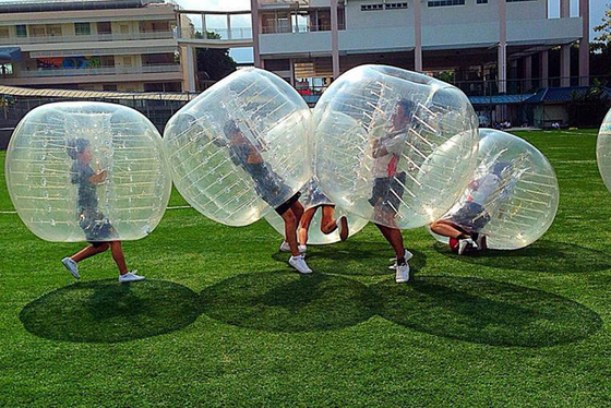 China Transparent Color Inflatable Bubble Soccer Ball , Diameter 1.5 M Human Bubble Ball supplier