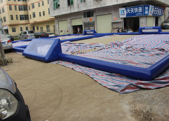 Customized 24m x 18m Inflatable Football Field / Soccer Field For Bubble Ball supplier