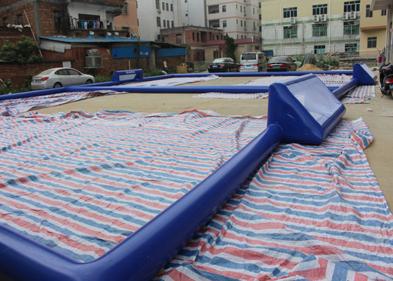 Customized 24m x 18m Inflatable Football Field / Soccer Field For Bubble Ball supplier