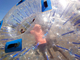 Custom Blue Inflatable Zorb Ball / Amusement Park Hamster Balls For Humans supplier