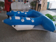 Green Blue 0.9mm PVC Water Sports Banana Boat 4m * 3m/3m*2.3 M supplier